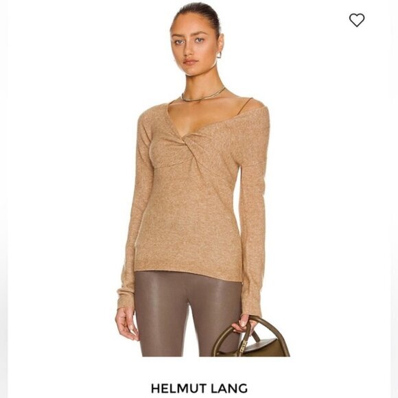 Helmut Lang Sz M Bungee Cold Shoulder Wool Blend Sweater NWT - Picture 1 of 14